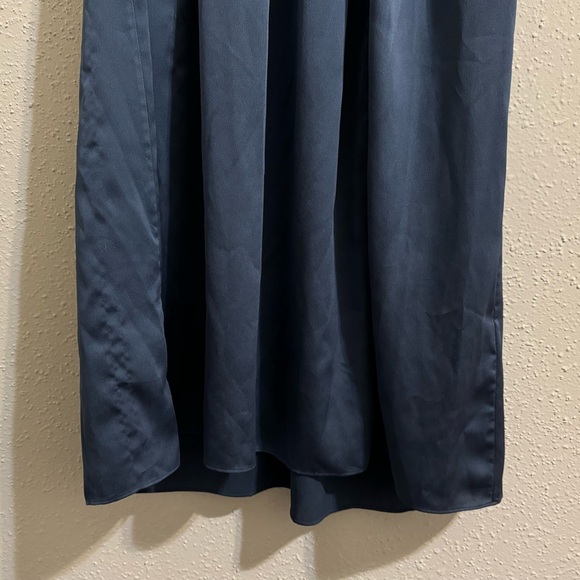 Kate Spade Satin MIDI Ruffle Dress in Antique Blue - Picture 6 of 15